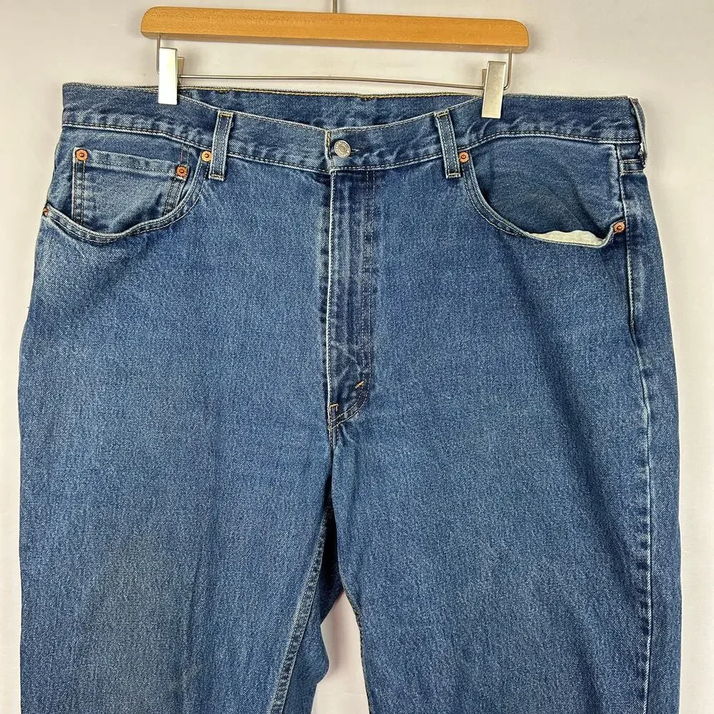 Levi's 550 Relaxed Fit Blue Denim Jeans Men's Size 42x36